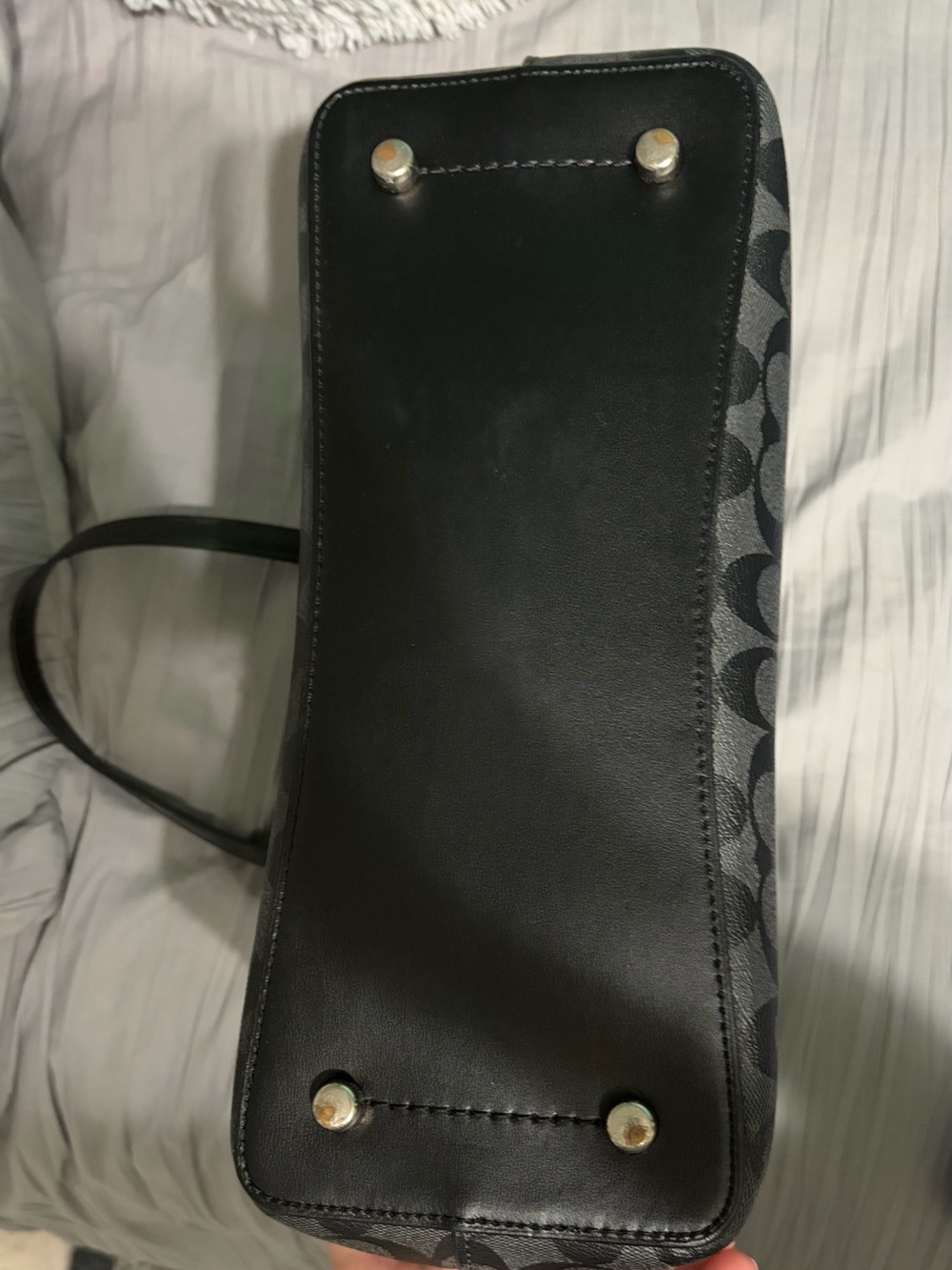 Coach Black/Charcoal Signature Tote - Picture 2 of 5
